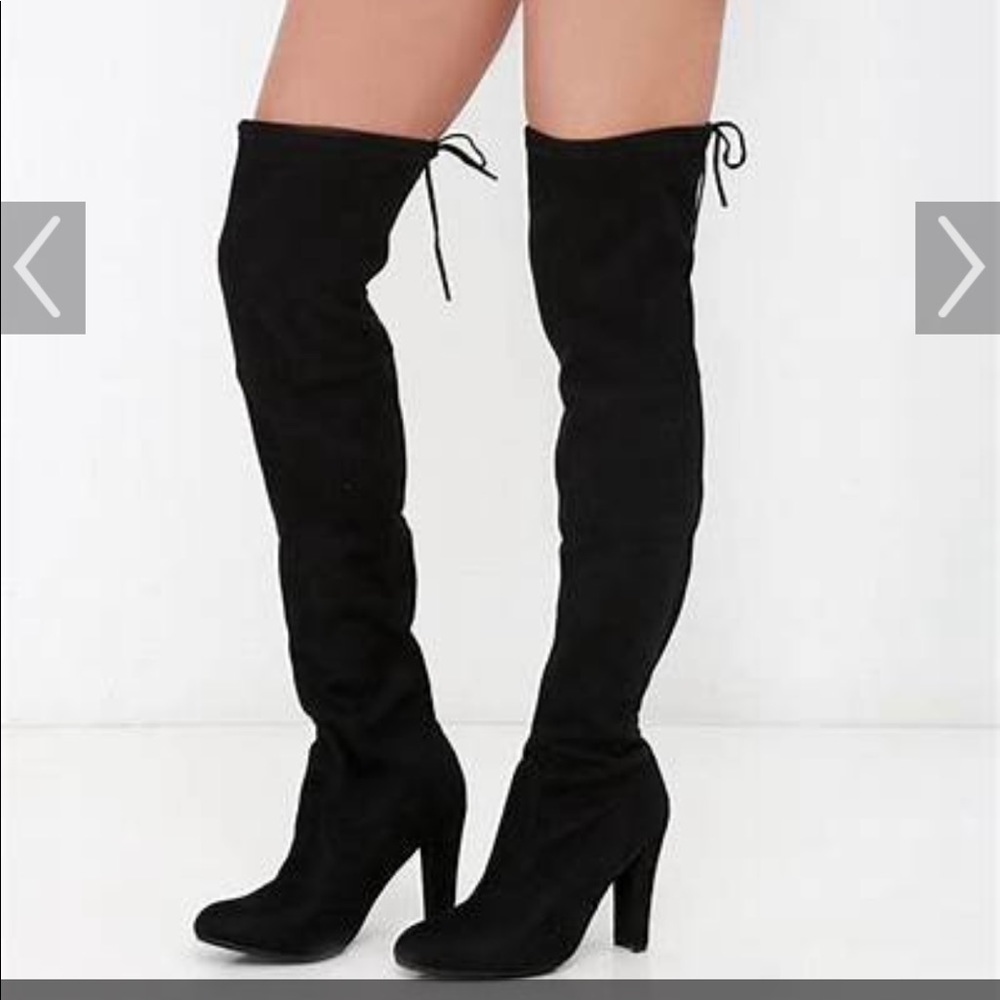 Steve Madden Thigh High Boot with Calf Tie